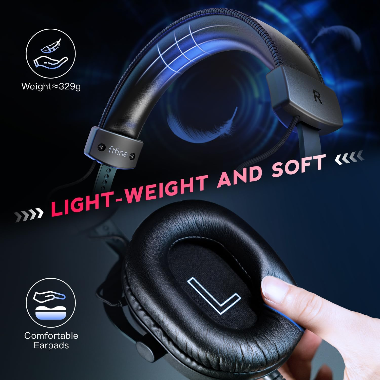 FIFINE H9 GAMING HEADSET BLACK