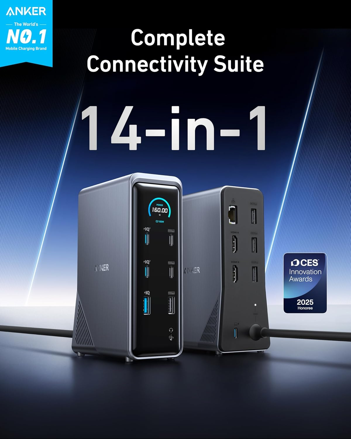 Anker Prime Charging Docking Station (14in1 Dual Display 160W)