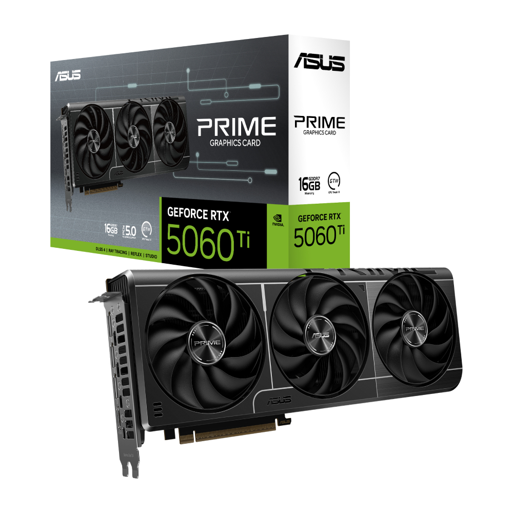 ASUS PRIME RTX 5060 Ti PCIe5 16GB GDDR7 Graphics Card