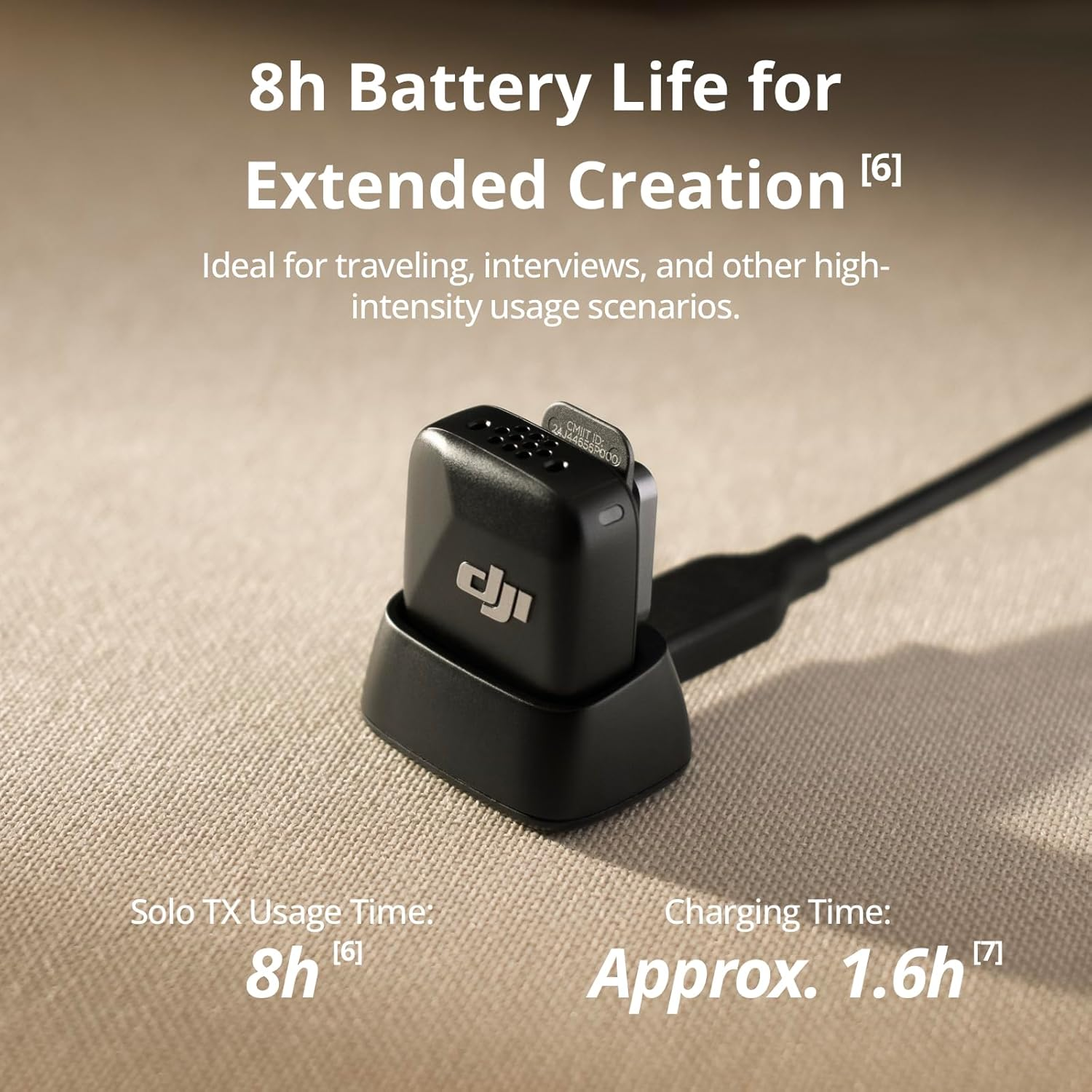 DJI Mic Mini Transmitter Ultralight Wireless Lavalier Microphone for DJI Action 5 Pro/Osmo Pocket 3 Infinity Black
