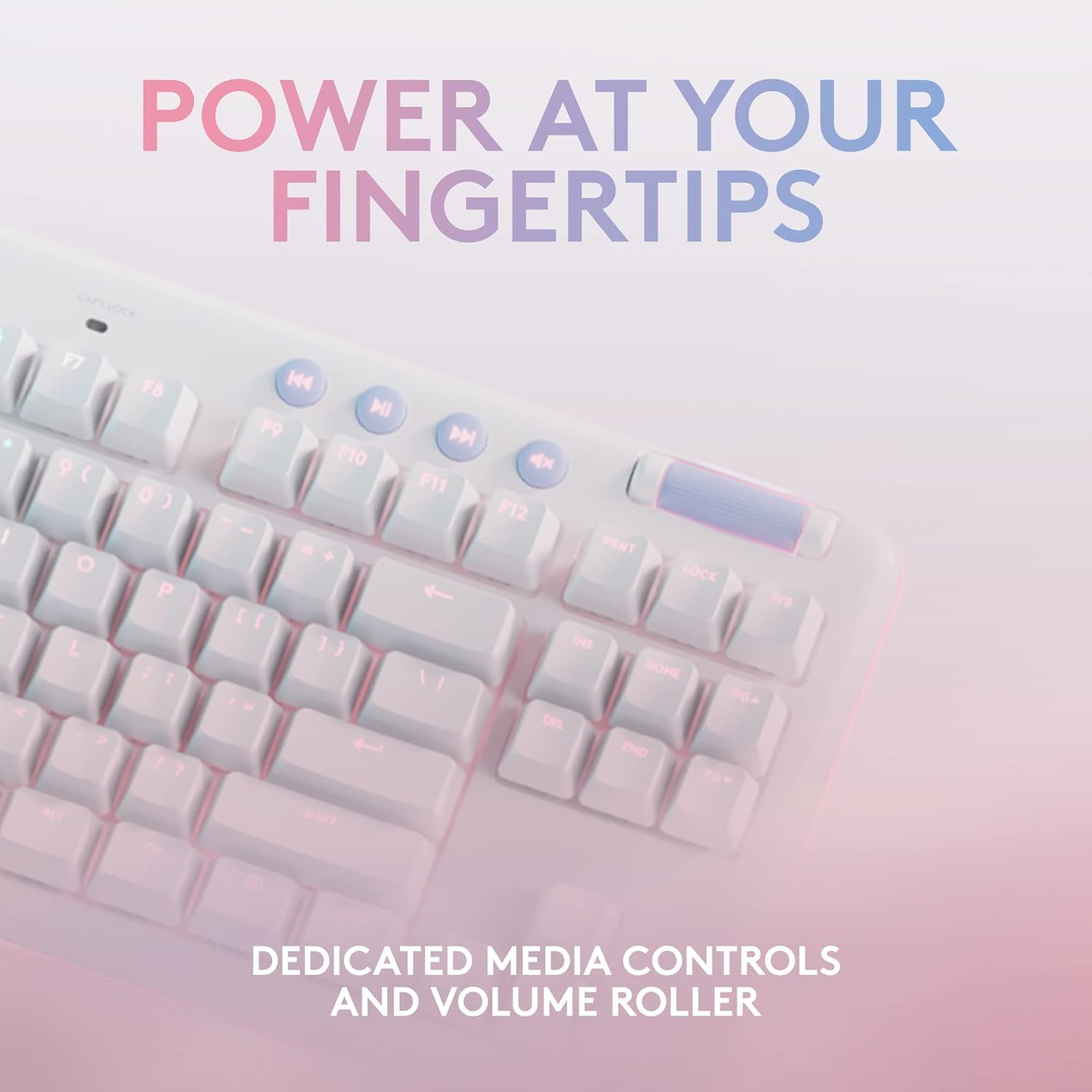 Logitech G713 TKL Wired Mechanical Keyboard LIGHTSYNC RGB Lighting Linear Switches (GX Red) - White Mist