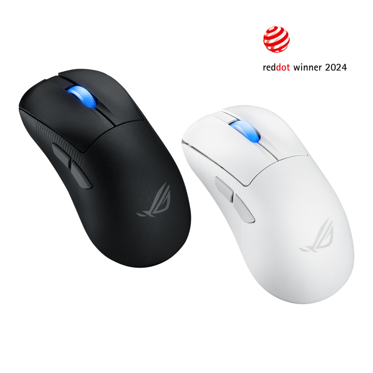 Asus ROG Keris II Ace Ultralight 54g Ergonomic Gaming Mouse - Black/White