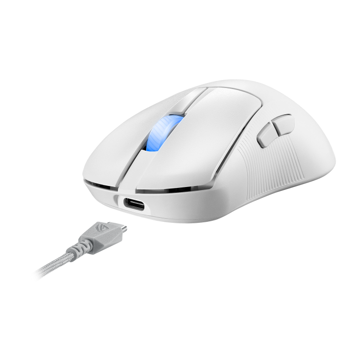 Asus ROG Keris II Ace Ultralight 54g Ergonomic Gaming Mouse - Black/White