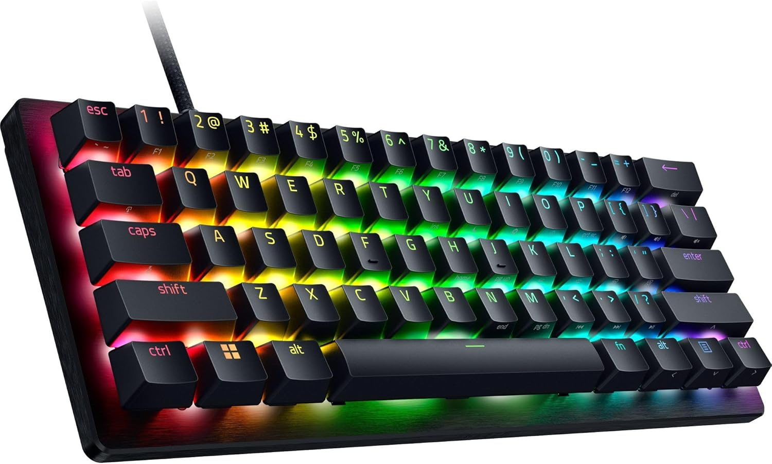 Razer Huntsman V3 Pro Mini 60% Esports Analog Optical Switches Rapid Trigger & Adjustable Actuation Onboard Adjustments Dual-Purpose Mod Keys PBT Keycaps - Black