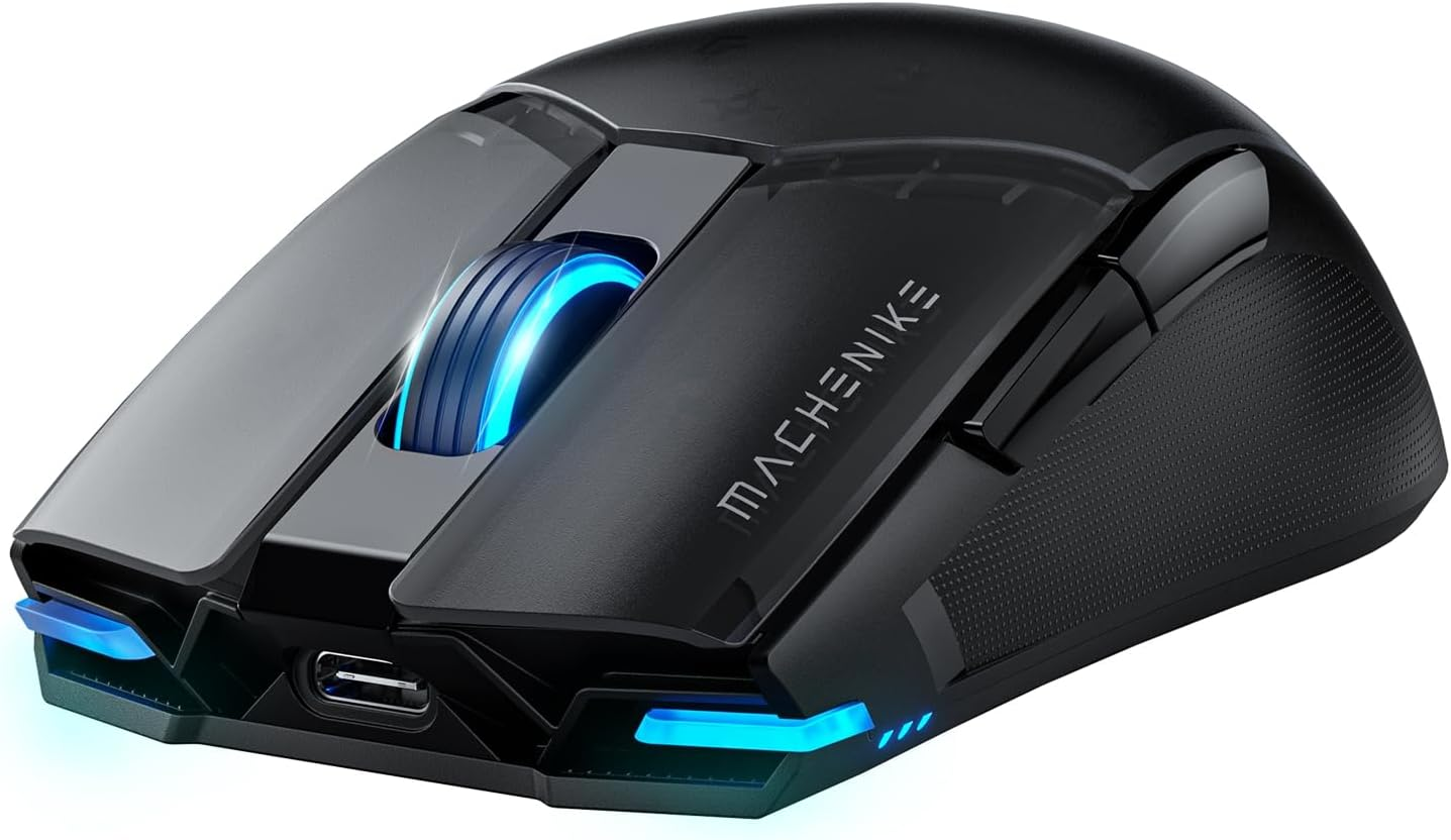 Machenike M7 Pro Wireless Gaming Mouse – Black PAW3104 Sensor Wired/2.4GHz Lightweight Design