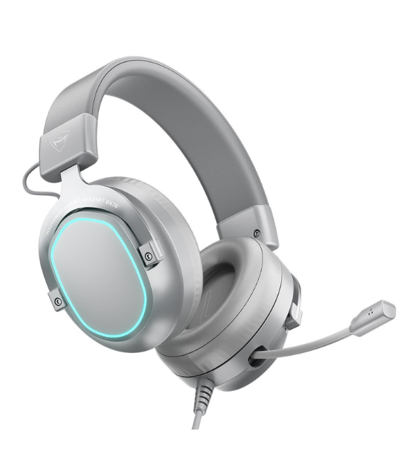 Machenike GX30 E-SPORTS Professional Wired Gaming Headset – 7.1 Surround Sound LED Lighting USB Connection Gray