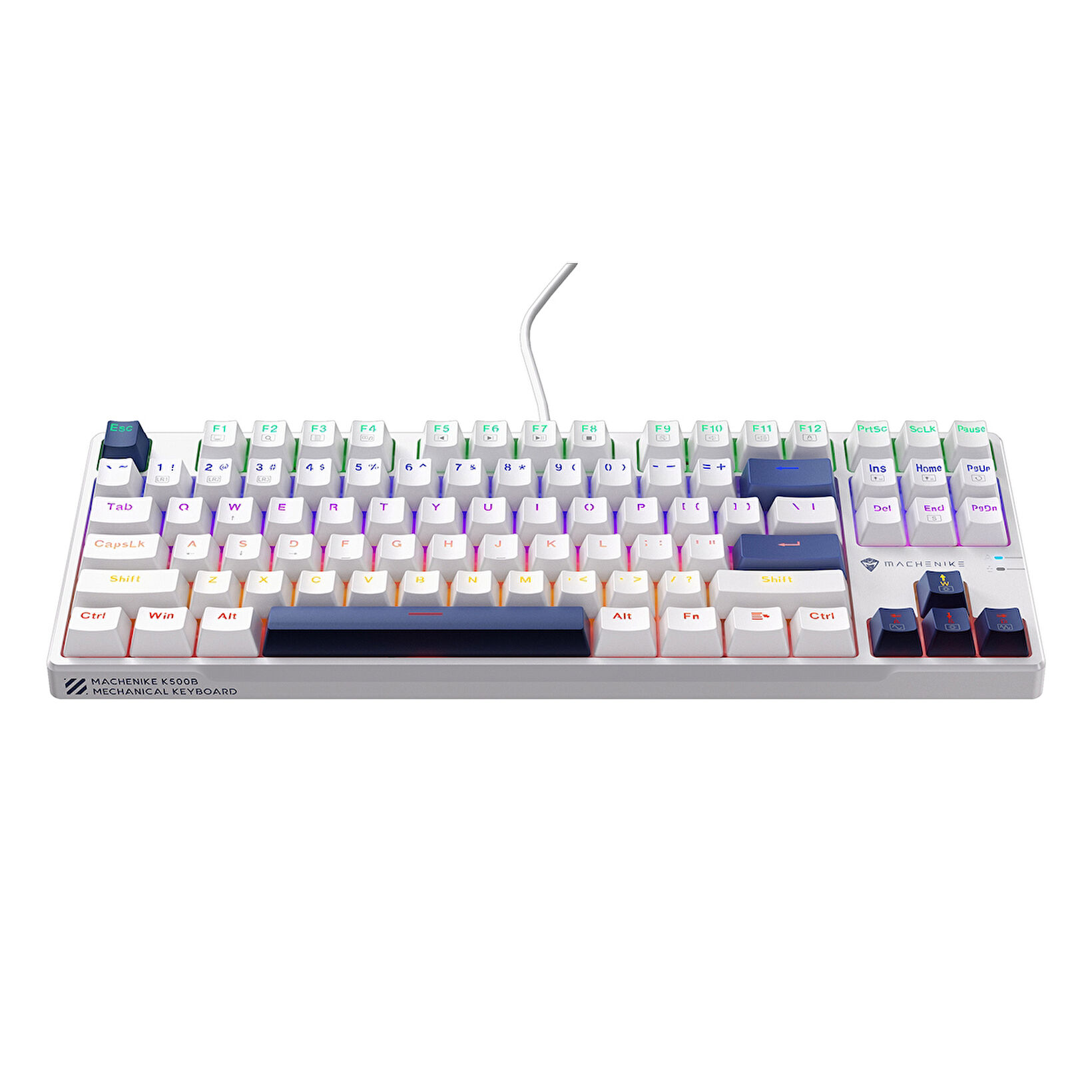 Machenike K500B-B87 Wired Mechanical Keyboard – 87-Key Red Switches Hot-Swappable RGB Backlight