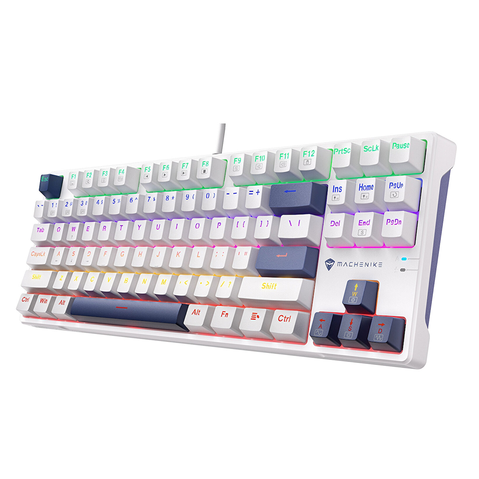 Machenike K500B-B87 Wired Mechanical Keyboard – 87-Key Red Switches Hot-Swappable RGB Backlight