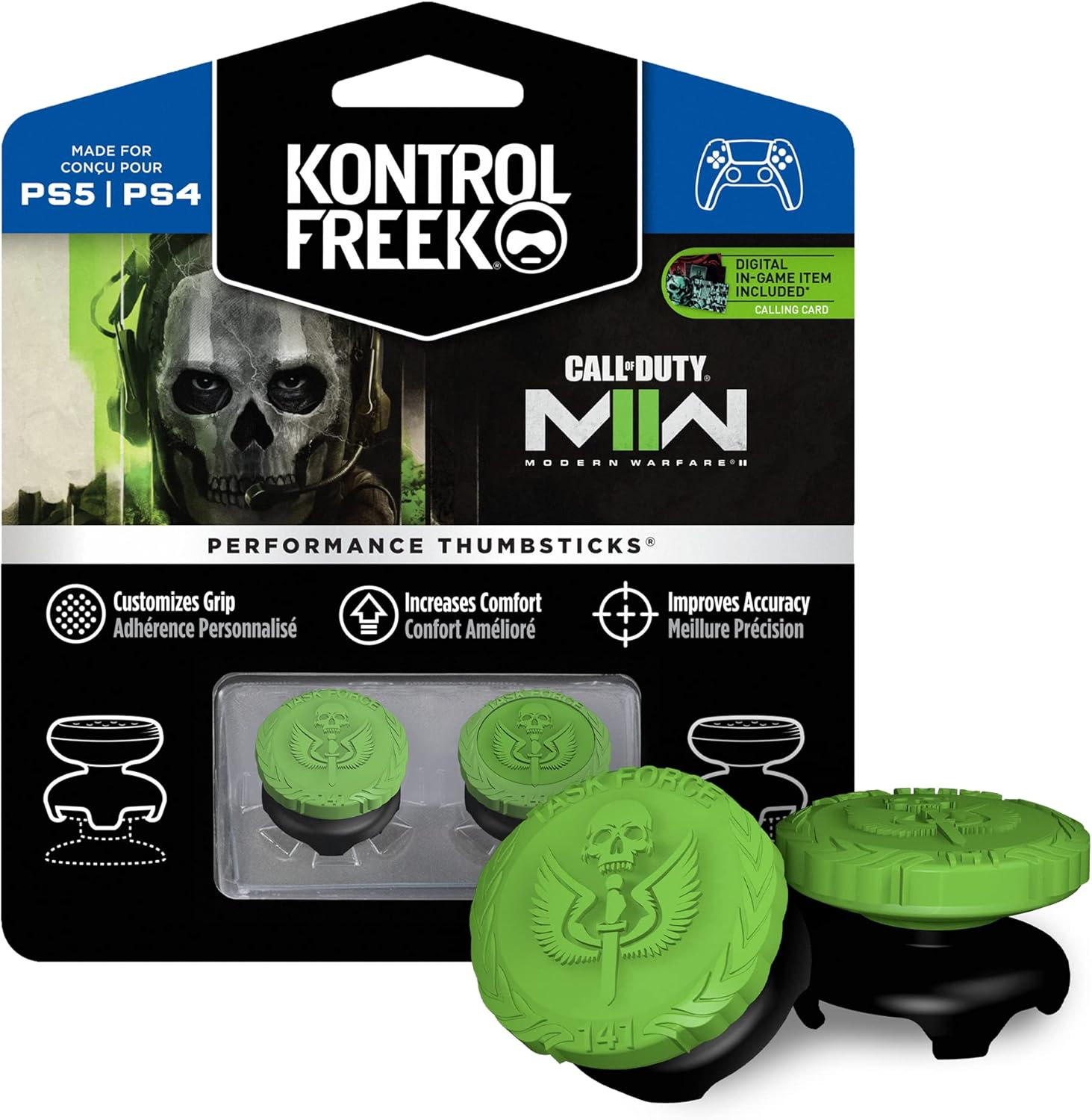 KontrolFreek Call of Duty MW2 2596-PS5 Thumbsticks - Green
