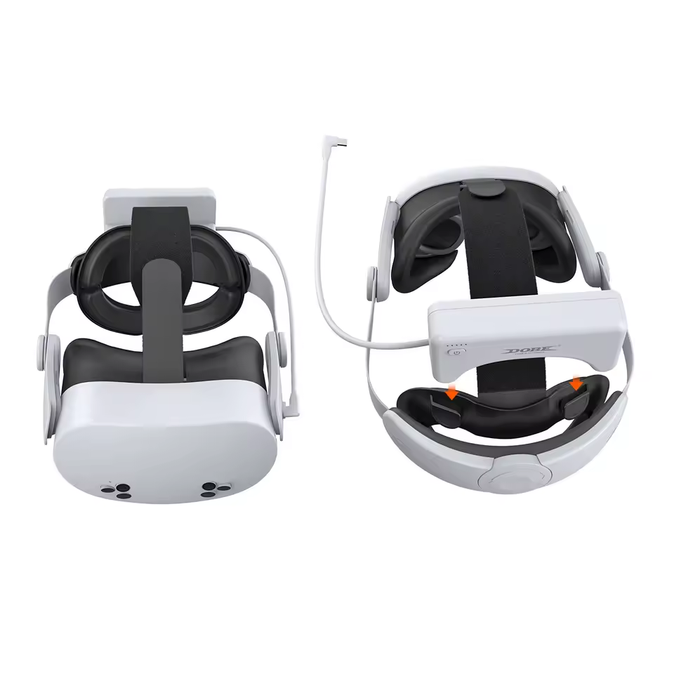 DOBE TY-3878 VR Headset Battery & Adjustable Headband for Meta Quest 3/3S – Power with Multi-Security Protection