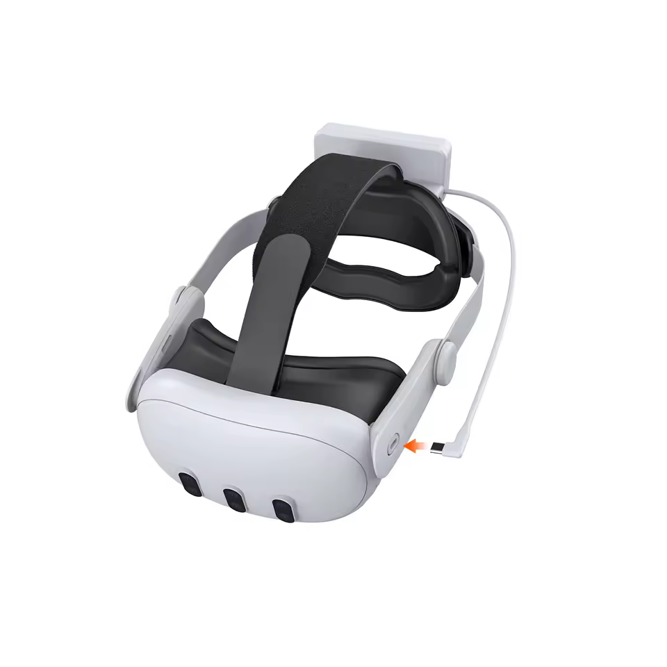 DOBE TY-3878 VR Headset Battery & Adjustable Headband for Meta Quest 3/3S – Power with Multi-Security Protection