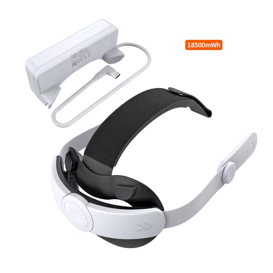 DOBE TY-3878 VR Headset Battery & Adjustable Headband for Meta Quest 3/3S – Power with Multi-Security Protection