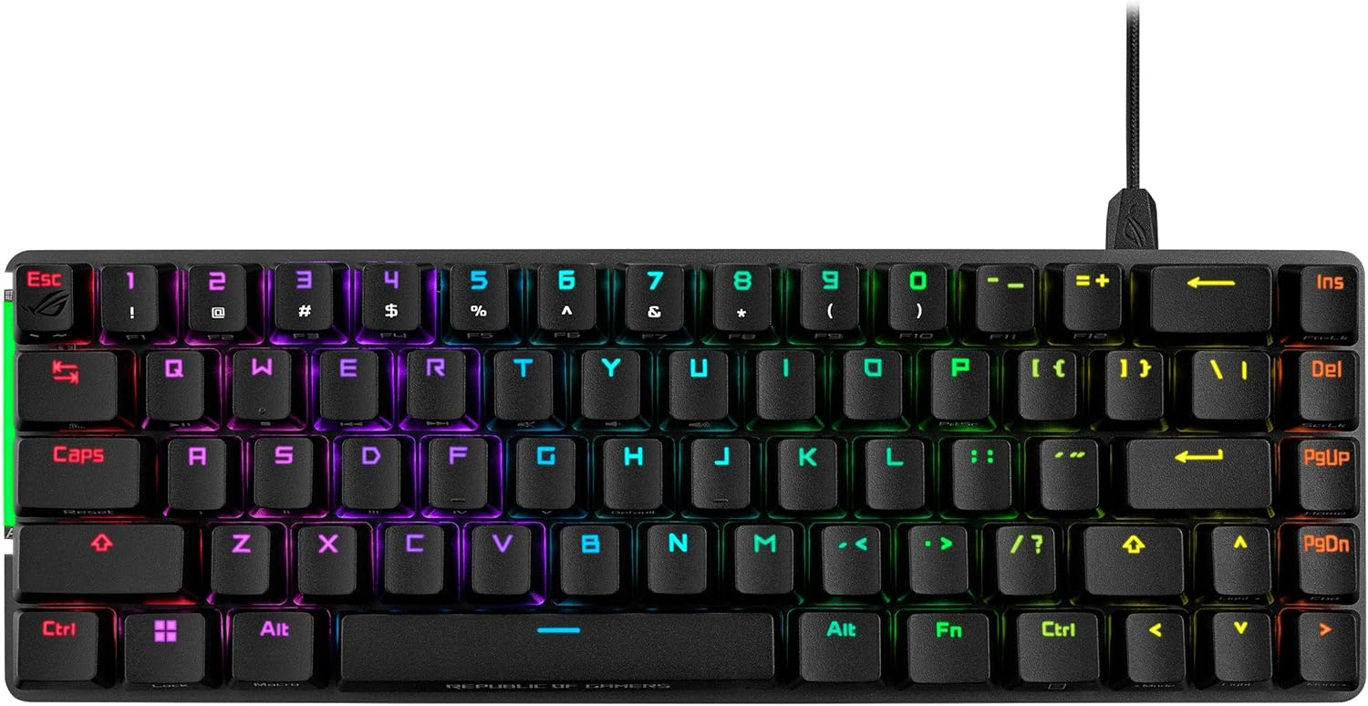 ASUS ROG Falchion Ace 65% Wired Gaming Keyboard, ROG NX Red Key Switch