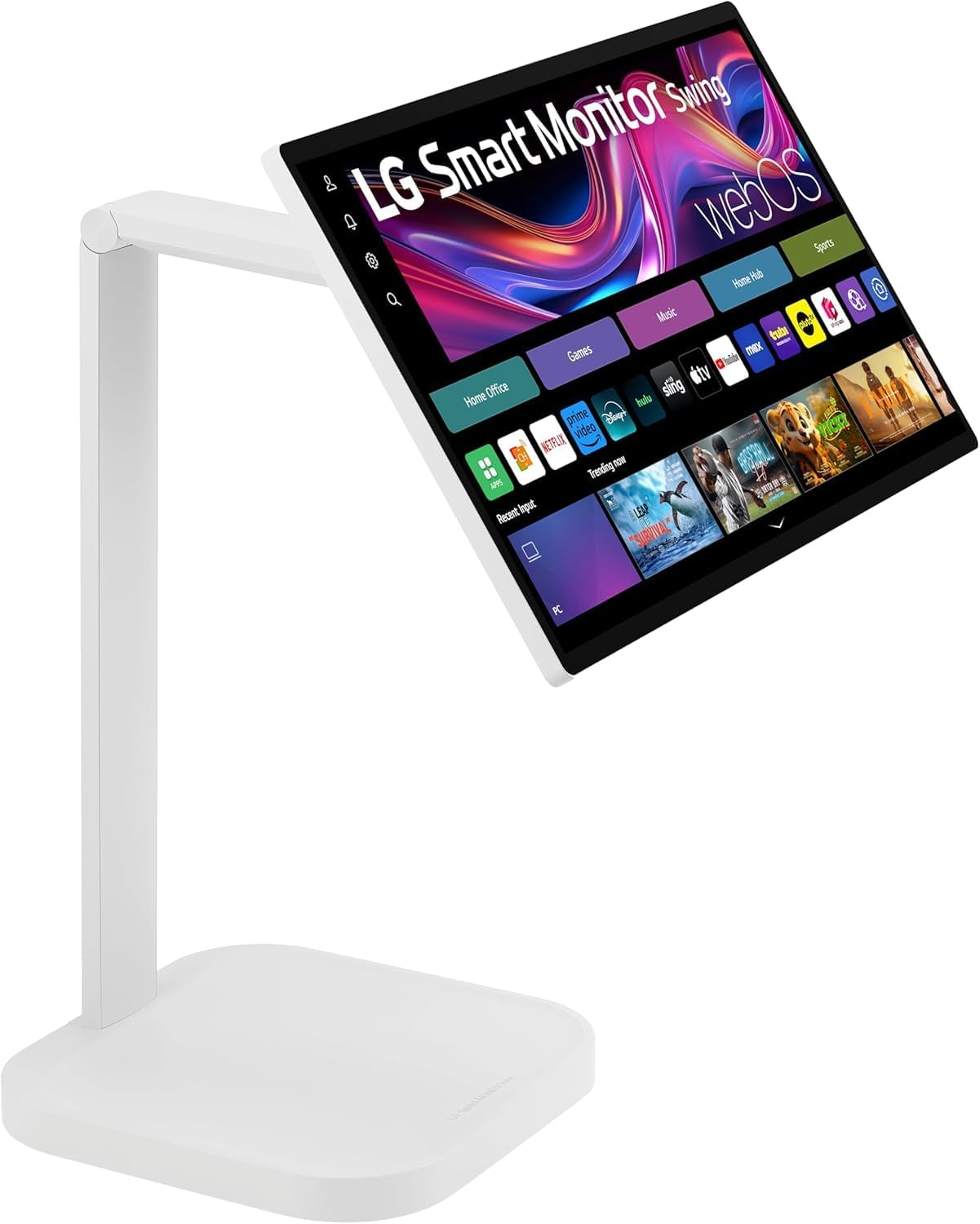 LG Swing 32U889SA – 31.5” 4K UHD IPS Touch Monitor with Adjustable Stand & Smart Features White- Swing Monitor