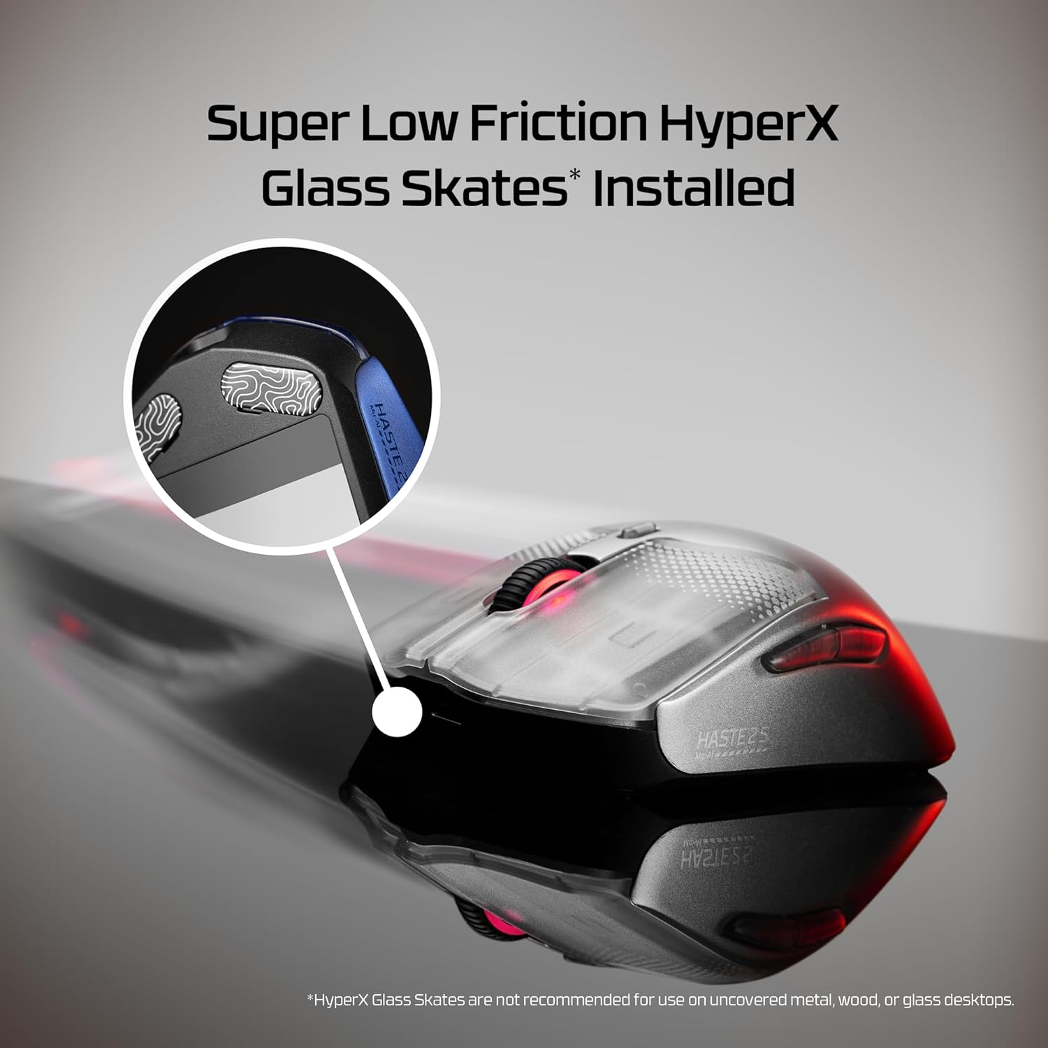 HyperX Pulsefire Haste 2 S Lightweight Wireless Optical Gaming Mouse with RGB Lighting - Navy