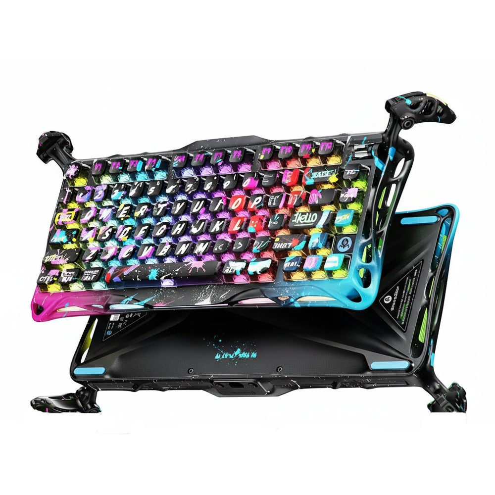 GravaStar Mercury V75 Pro 75% Hall Effect Magnetic switch Gaming Keyboard - Neon Graffiti