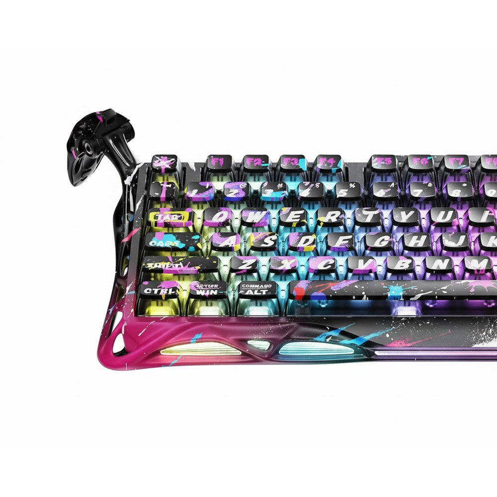 GravaStar Mercury V75 Pro 75% Hall Effect Magnetic switch Gaming Keyboard - Neon Graffiti
