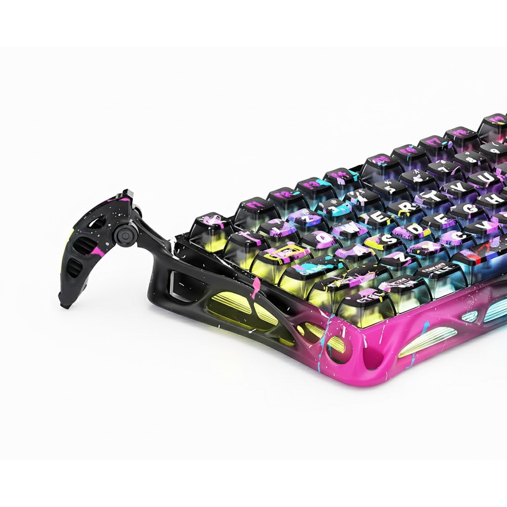GravaStar Mercury V75 Pro 75% Hall Effect Magnetic switch Gaming Keyboard - Neon Graffiti
