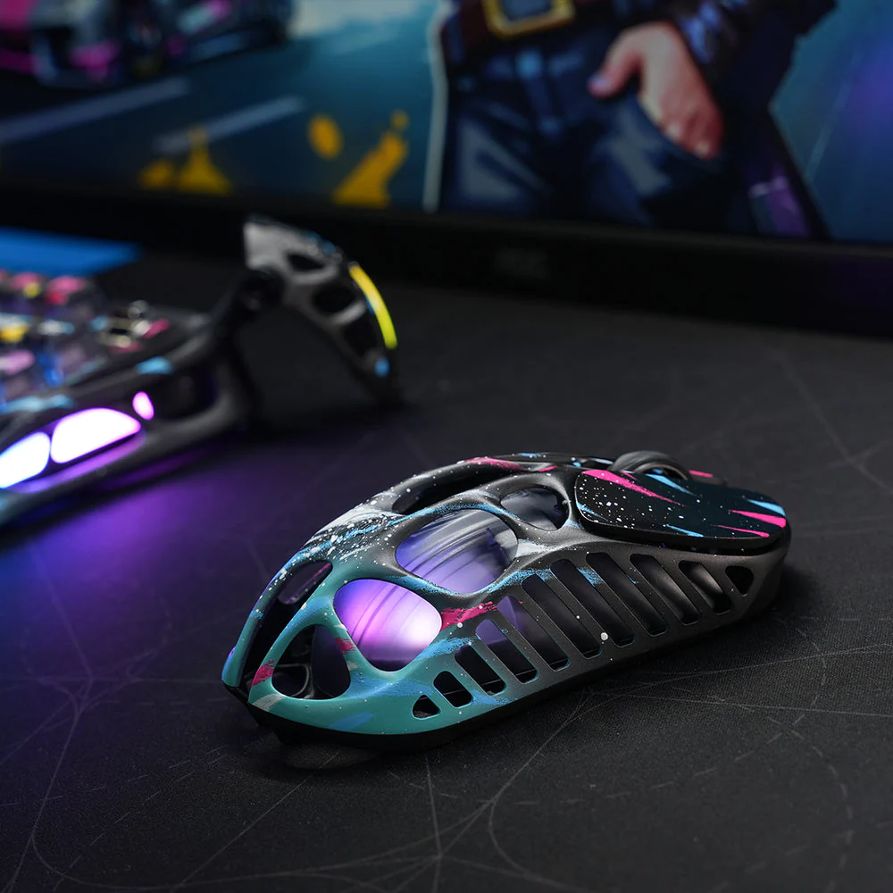 GravaStar Mercury X Pro Wireless Gaming Mouse With 8K Dongle Special Edition-Neon Graffiti