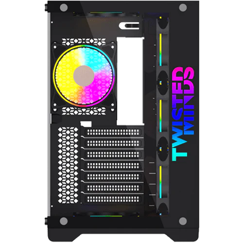 Twisted Minds Bullet-07 Mid Tower Gaming Case ( 7 ARGB Fans included ) - Black