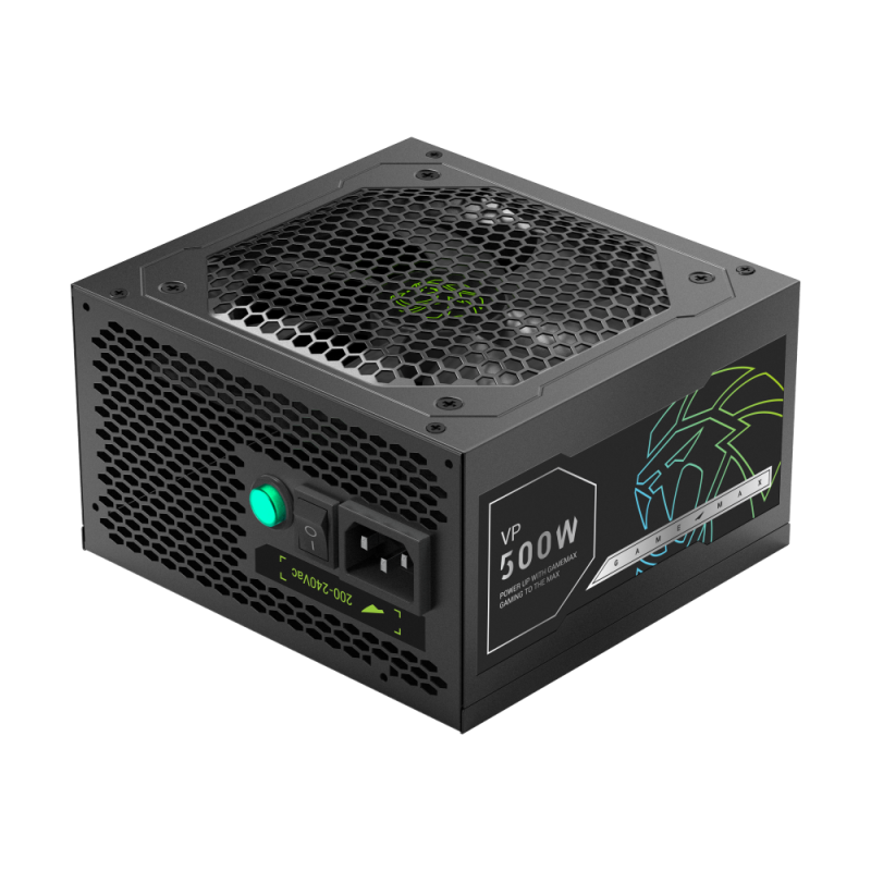 GameMax VP 500S 500 Watts Power Supply 80+ Bronze - Black