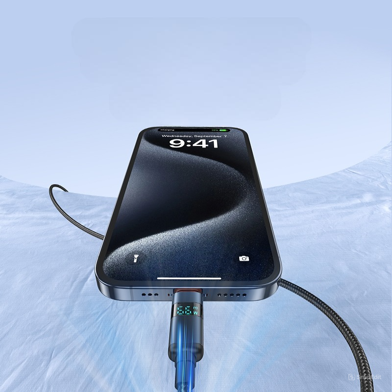 VFAN X25 DIGTAL DISPLAY FAST CHARGE 30W USB-C TO LIGHTNING / USB-C TO C