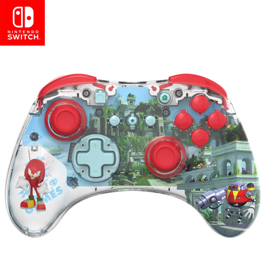 PDP REALMz Wireless Nintendo Switch Controller Forest Biome USB-C Connection - Clear Design