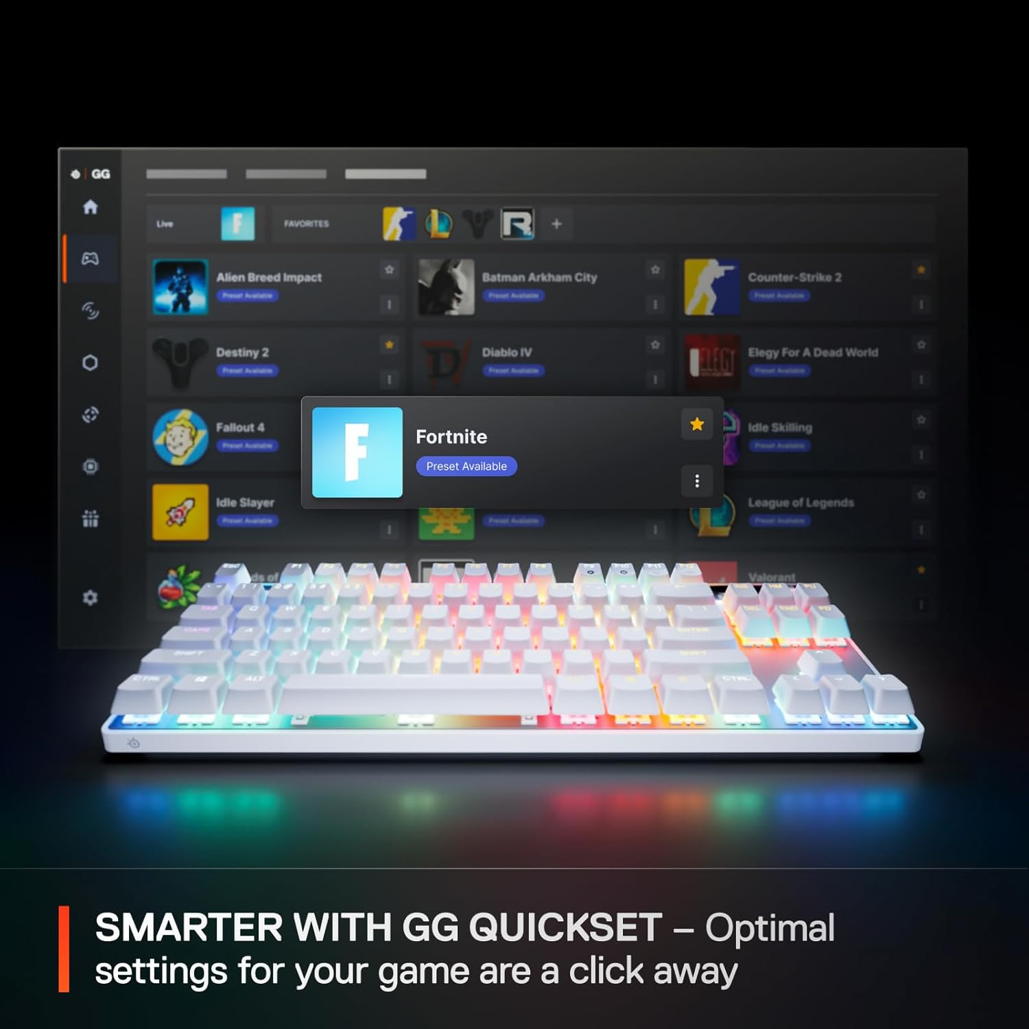 Steelseries Apex Pro TKL Gen3 Gaming Keyboard - White