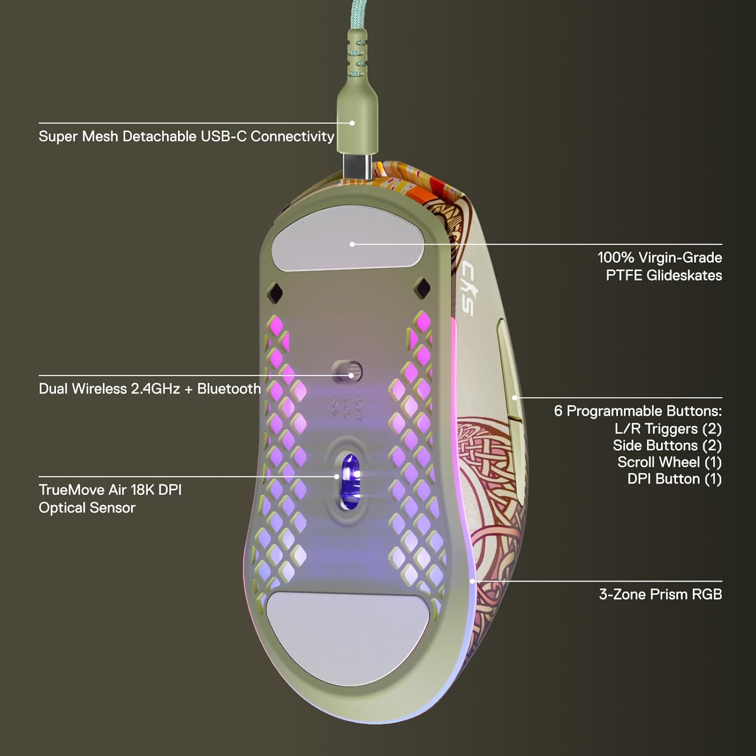 SteelSeries CS2 Dragon Lore Wireless Gaming Mouse