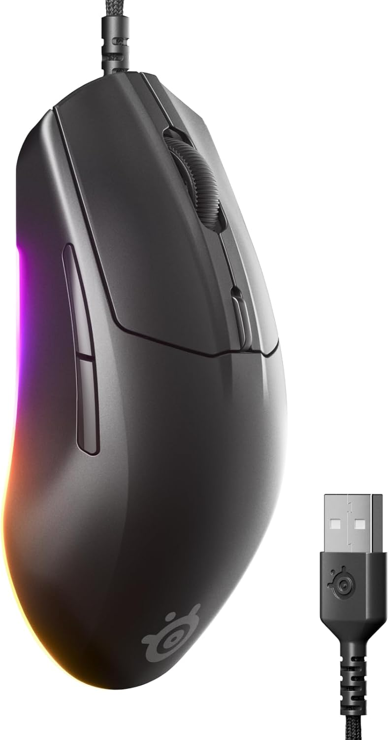 SteelSeries Rival 3 Gen 2 Wired Gaming Mouse - Black