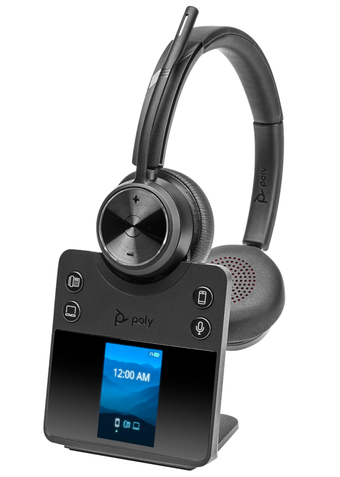 HP Poly Savi 7420 DECT Wireless On-Ear Active Noise Cancelling Headset with Stand
