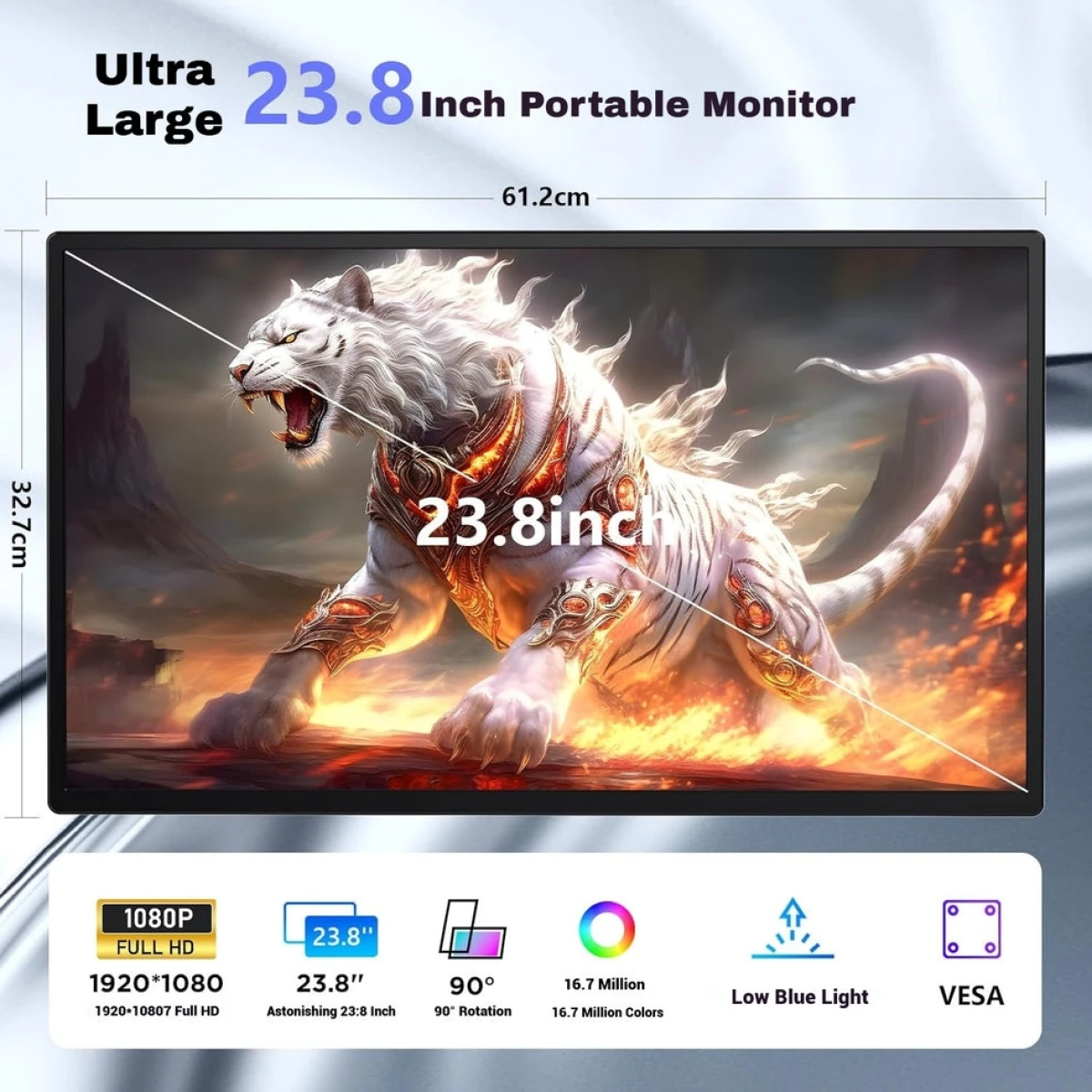 V2COM D1 24” IPS FHD Portable 100Hz