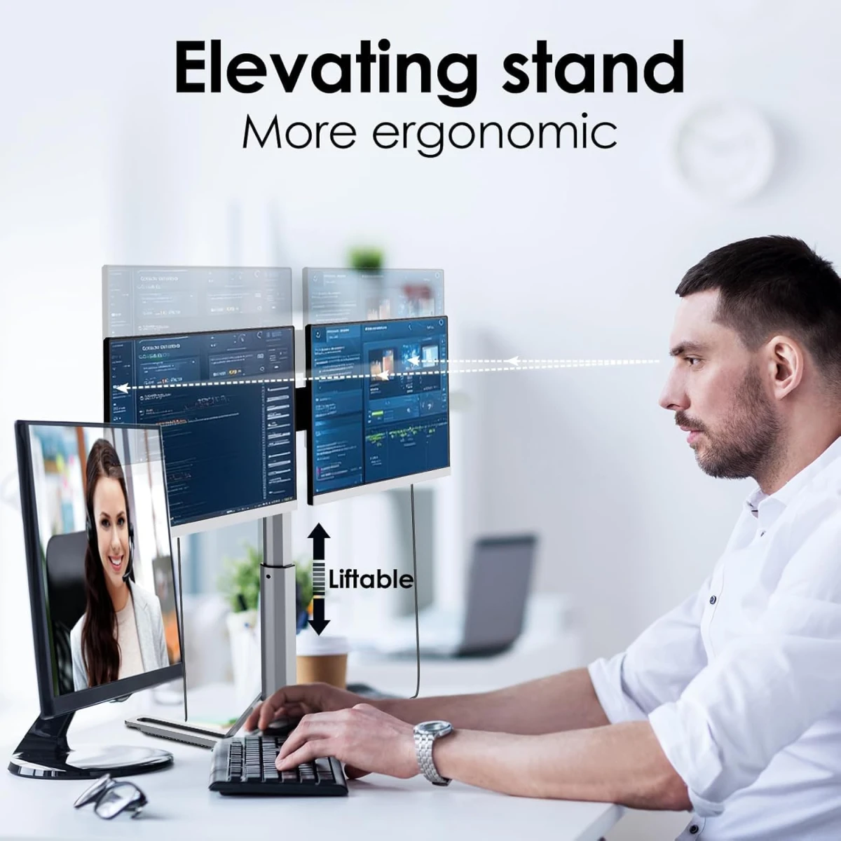 V2COM Z2 15.6'' FHD Portable Triple Monitor for Laptops