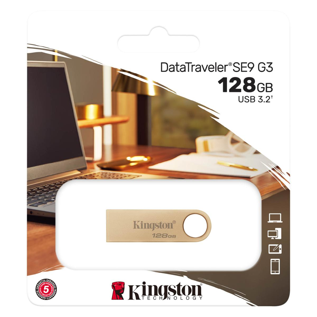 Kingston DataTraveler SE9 G3 128GB/ 220MB/S Premium Metal USB