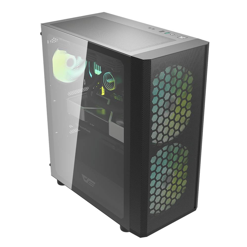 Darkflash DK360 ATX PC Case - Black