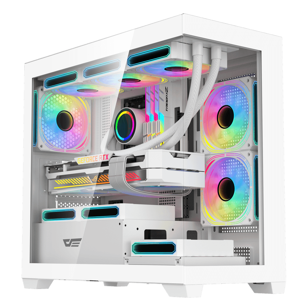 Darkflash DS900M6FW M-ATX PC Case - White