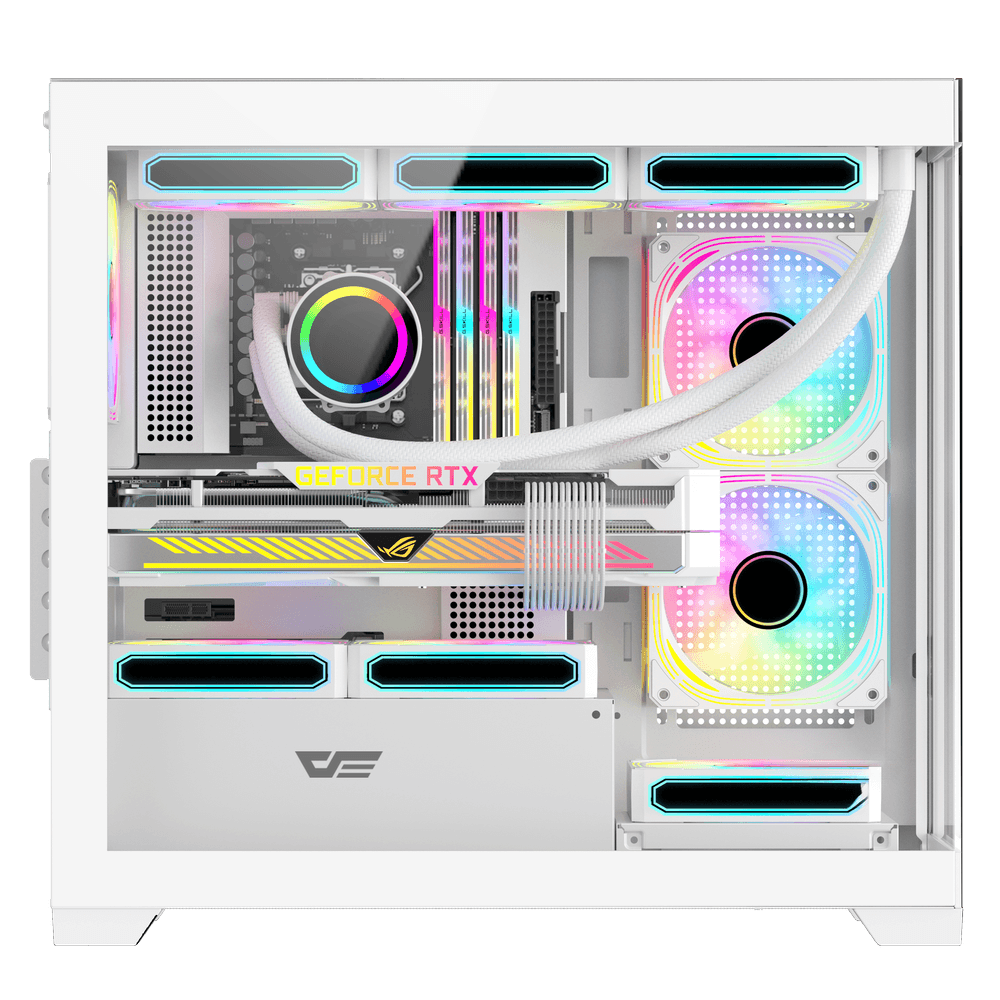 Darkflash DS900M6FW M-ATX PC Case - White