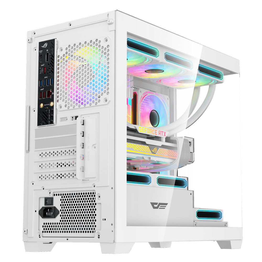Darkflash DS900M6FW M-ATX PC Case - White