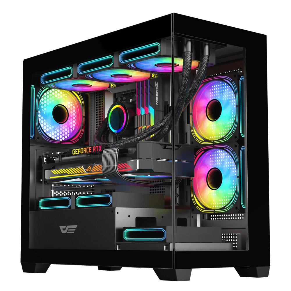 Darkflash DS900M6FW M-ATX PC Case - Black