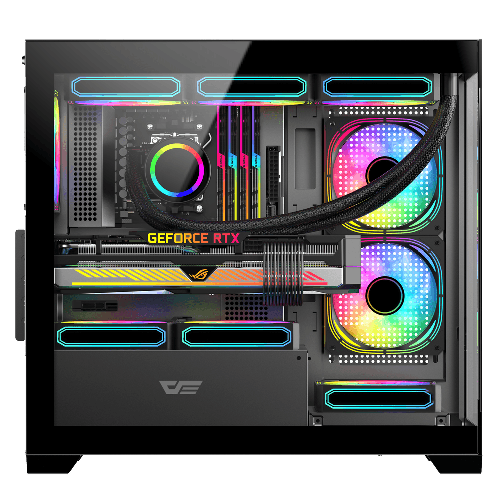 Darkflash DS900M6FW M-ATX PC Case - Black