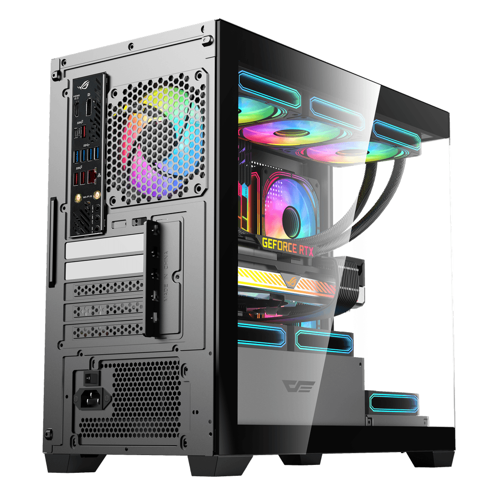 Darkflash DS900M6FW M-ATX PC Case - Black