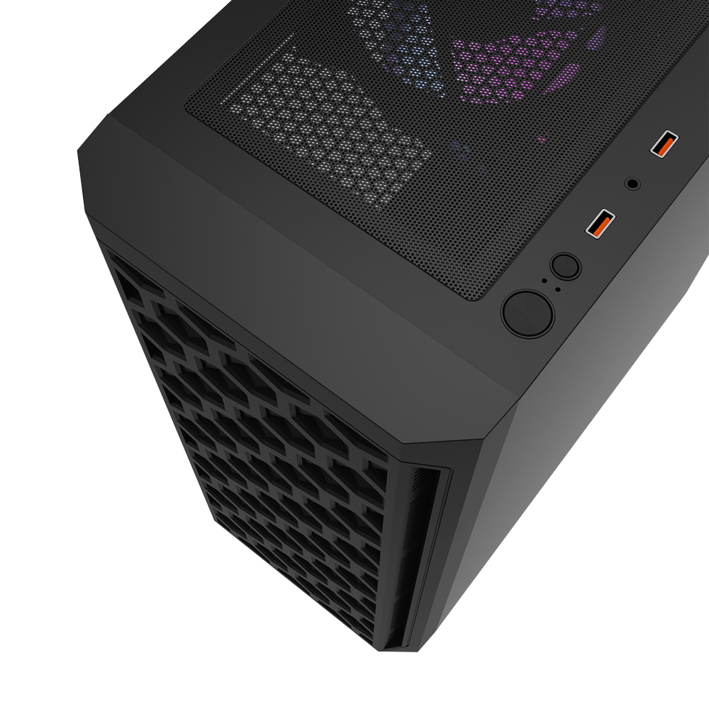 Darkflash DK350 ATX with 4 FANS PC Case - Black