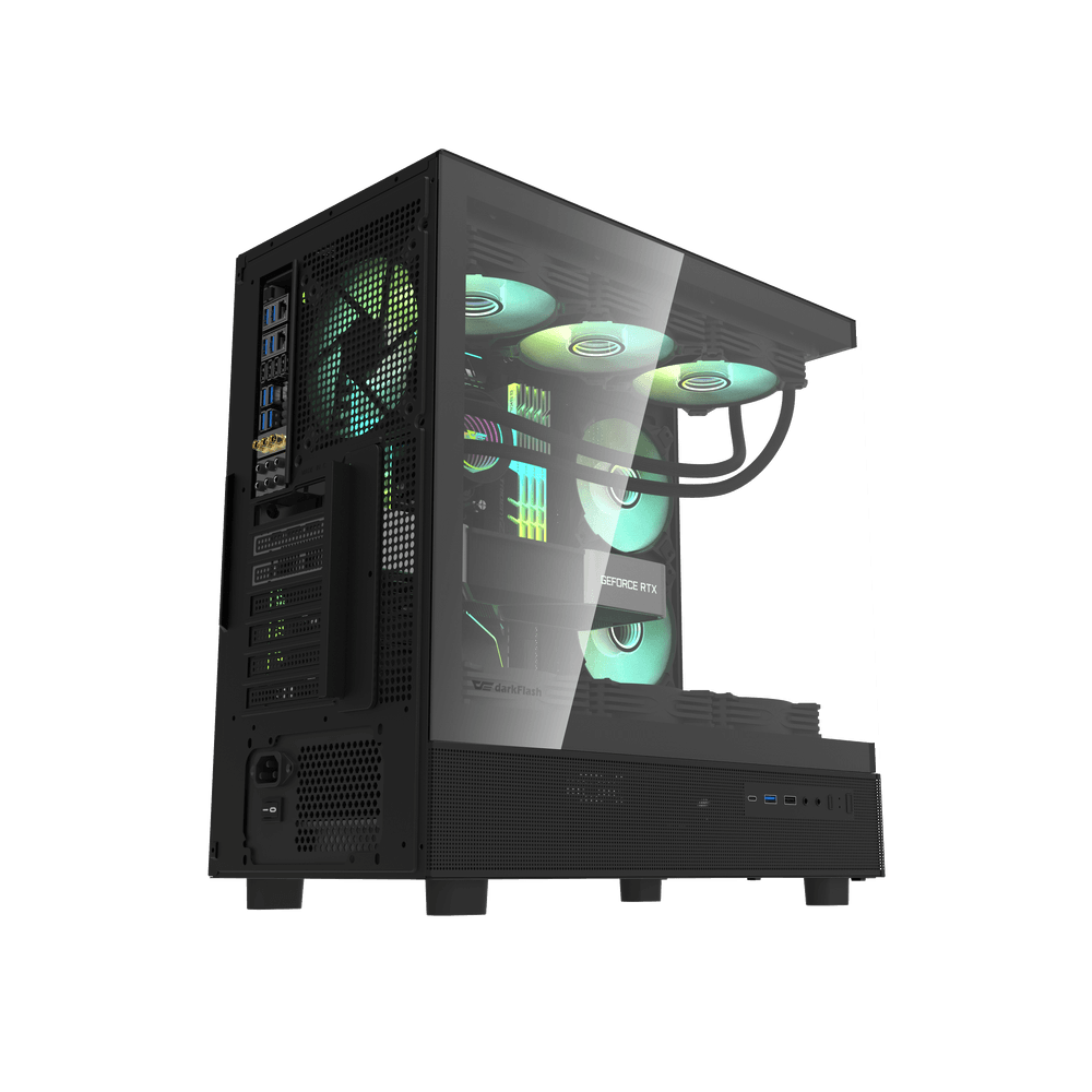 Darkflash DPX90 ATX with 3 FANS PC Case - Black