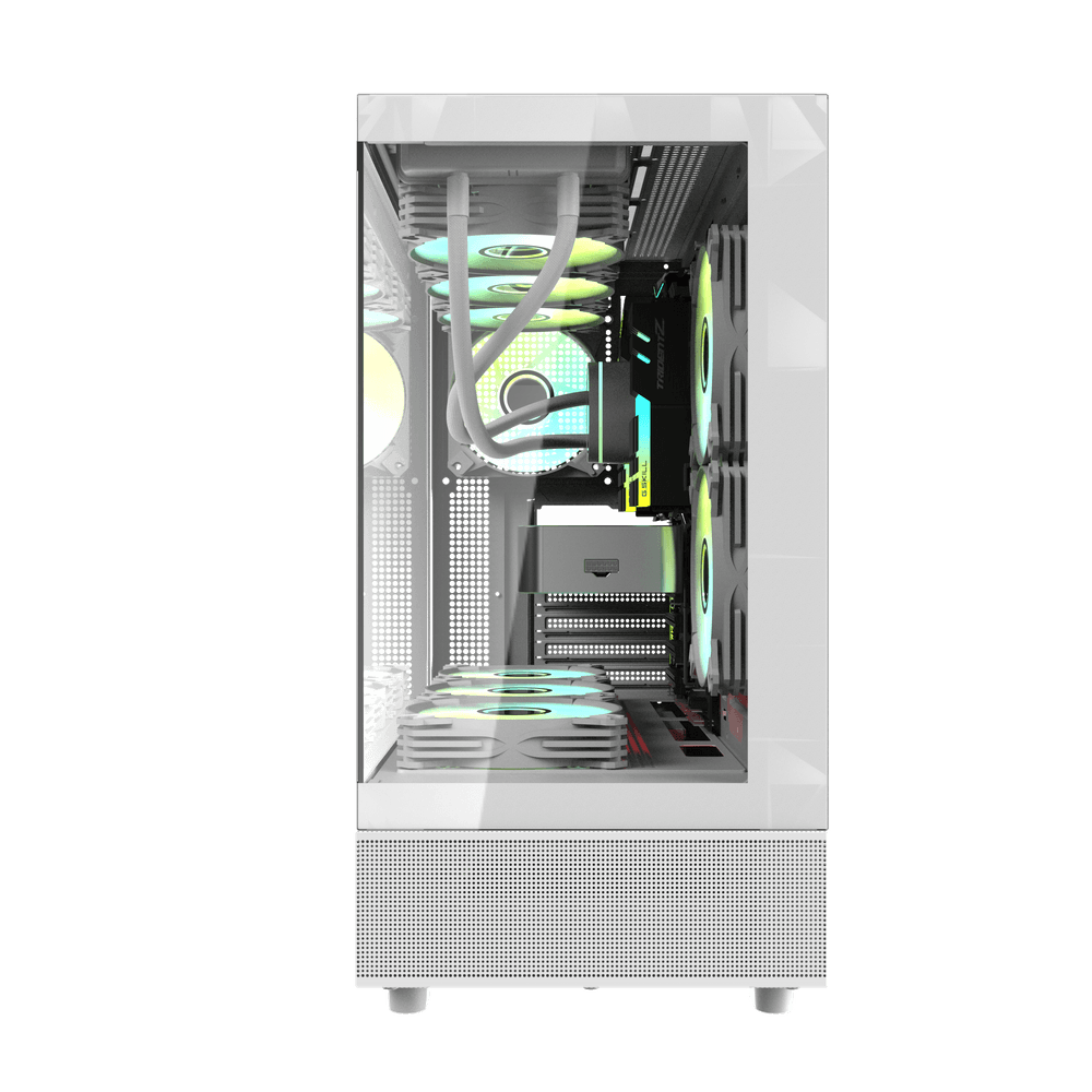 Darkflash DPX90 ATX with 3 FANS PC Case - White