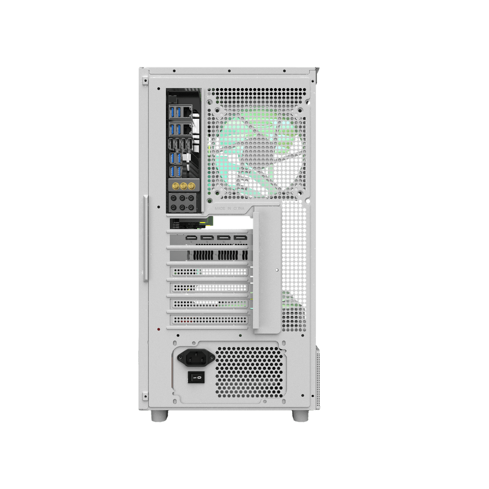 Darkflash DPX90 ATX with 3 FANS PC Case - White