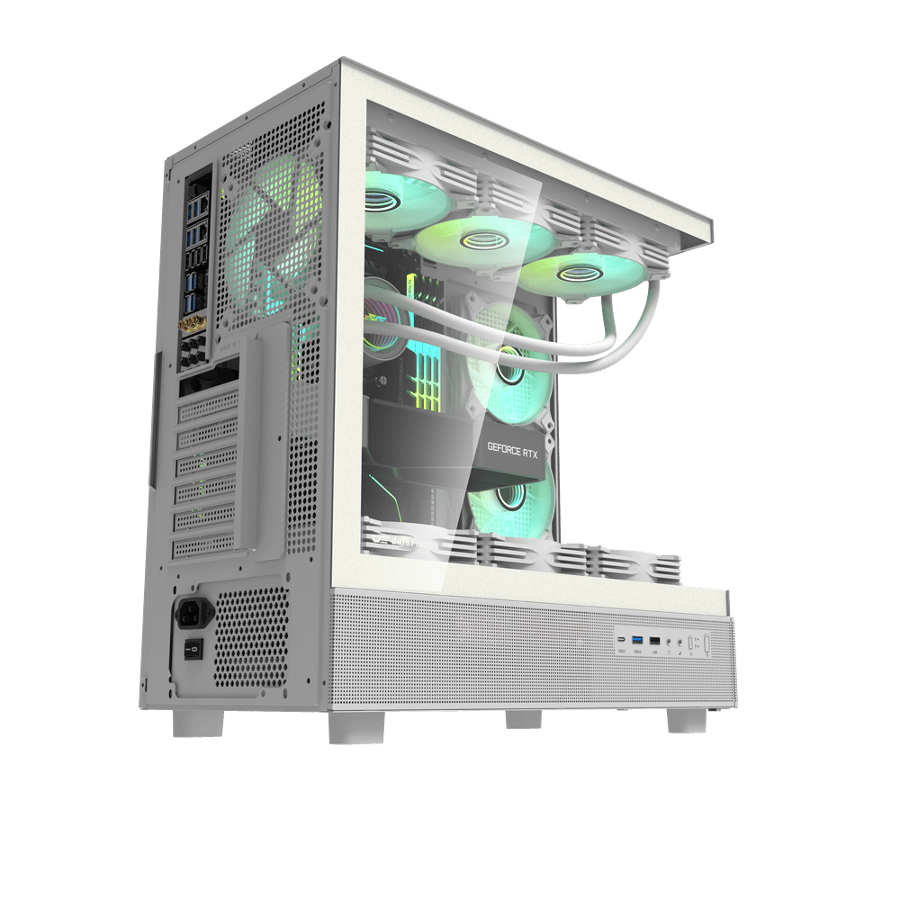 Darkflash DPX90 ATX with 3 FANS PC Case - White
