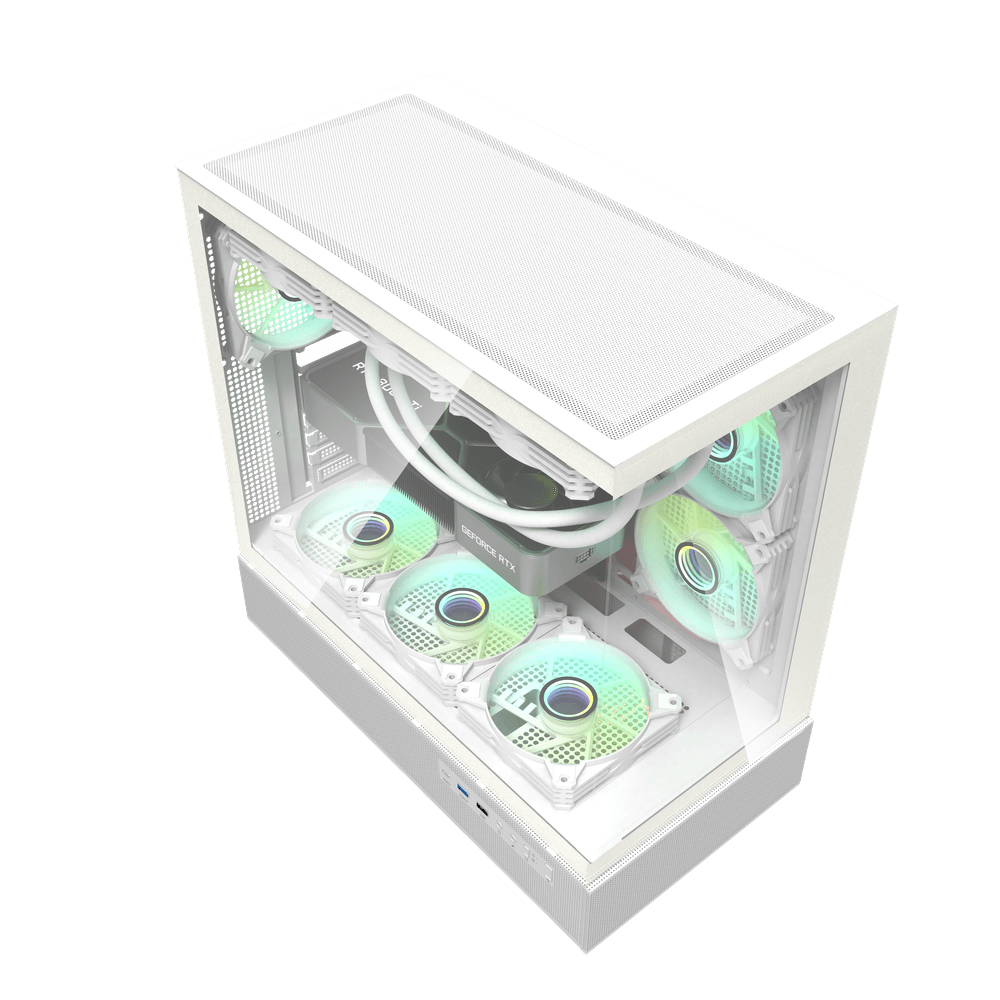 Darkflash DPX90 ATX with 3 FANS PC Case - White