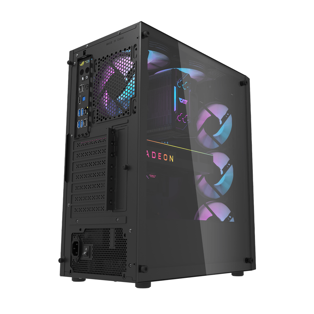 Darkflash DK351 ATX with 4 FANS PC Case - Black
