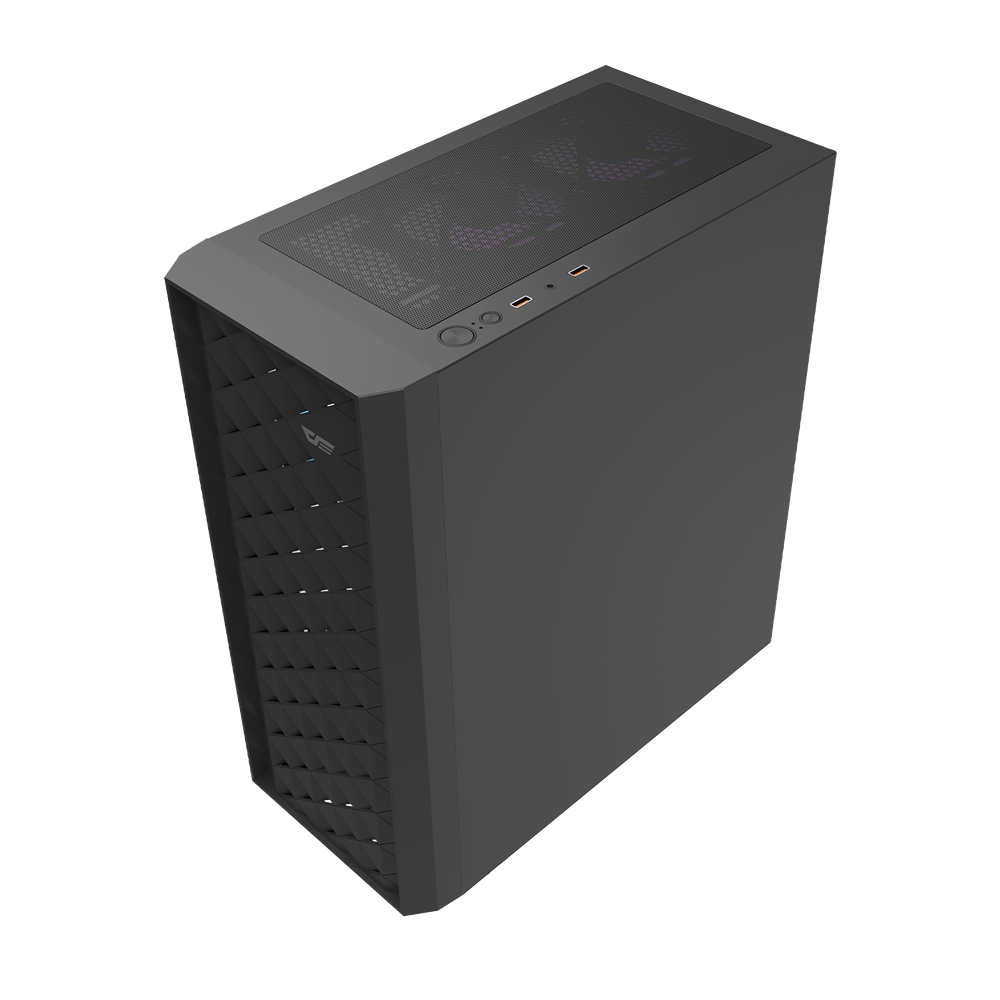 Darkflash DK351 ATX with 4 FANS PC Case - Black