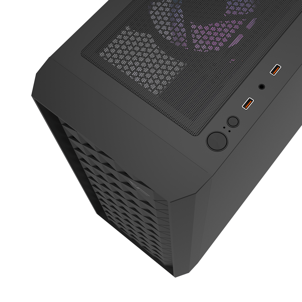 Darkflash DK351 ATX with 4 FANS PC Case - Black